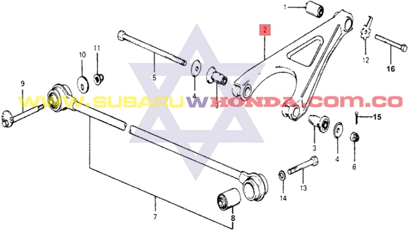 Tijera trasera Honda Accord 1980