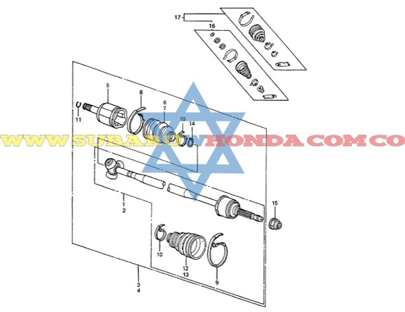 Tuerca punta de eje Honda Accord 1982