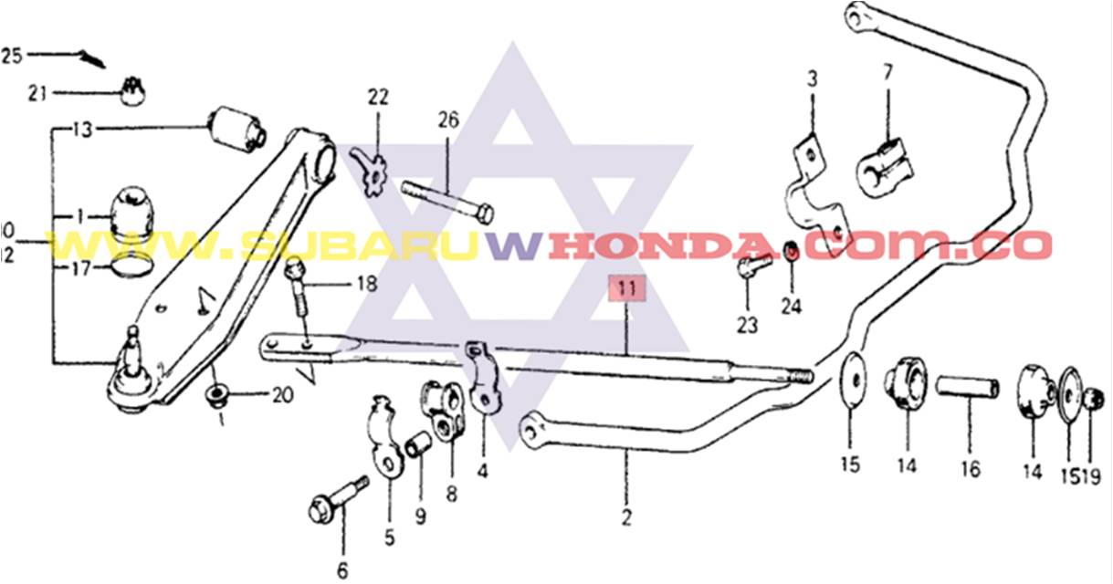 Varilla barra tensora Honda Accord 1981