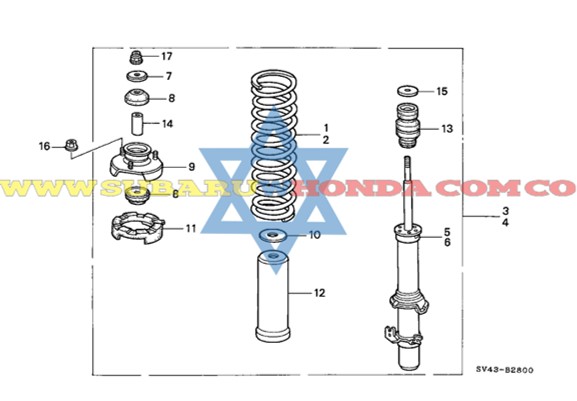 Amortiguador delantero derecho Accord 1995