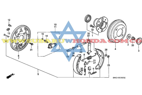 Bandas de frenos Accord 1996