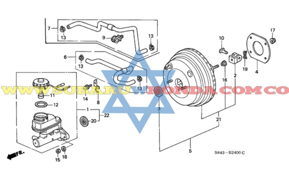 Bomba de frenos Accord 2001