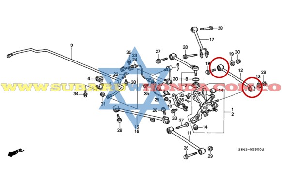 Buje templete largo Accord 2000