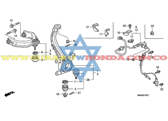 Buje tijera superior Accord 2001