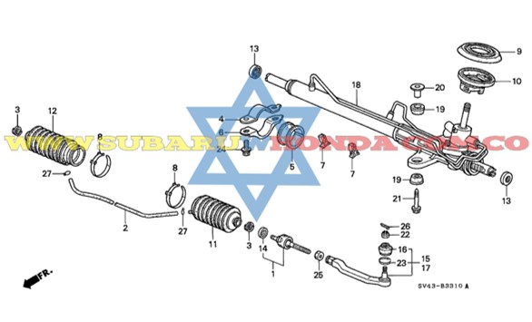 Caja direccion Accord 1995