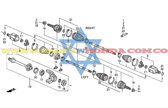 Eje derecho Accord 2002