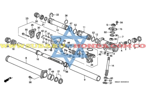Empaquetadura caja direccion Accord 1995