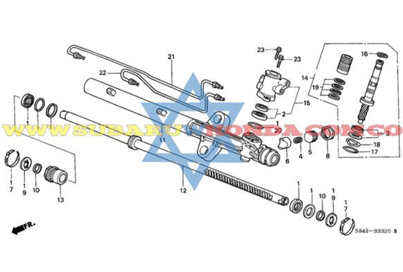Empaquetadura caja direccion Accord 2001