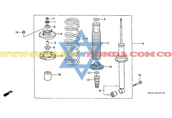 Espiral trasero Accord 2002