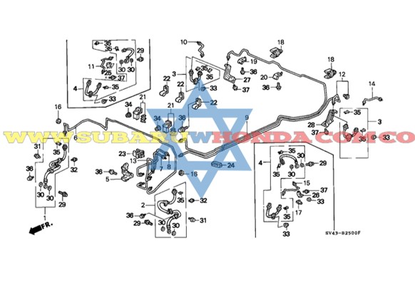 Manguera izquierda frenos Accord 1997