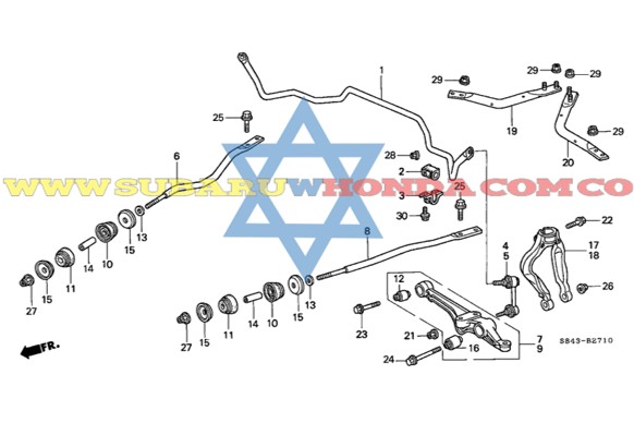Muñeco derecho Accord 2000