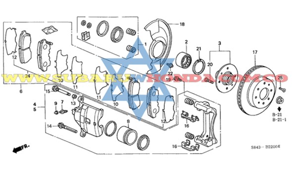 Pastillas de frenos Accord 2000