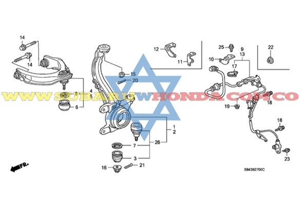 Portacacho derecho Accord 1999