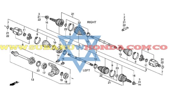 Punta eje Accord 1998 catalogo