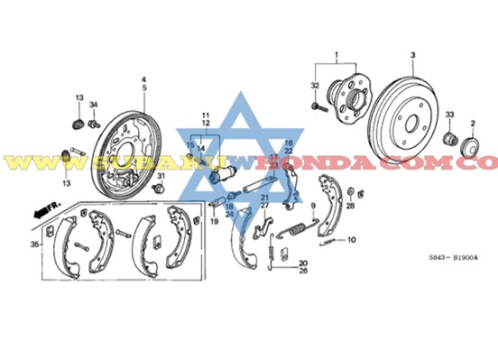 Rodamiento trasero Accord 1998 catalogo