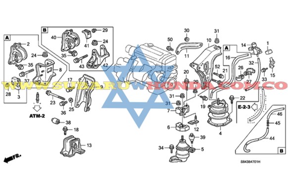 Soporte motor hidráulico bacum Accord 2002