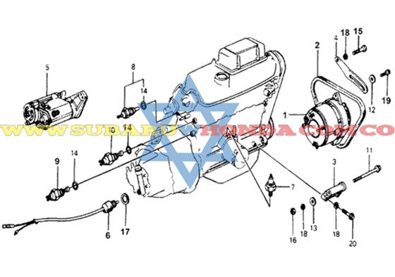 Alternador Honda Accord 1977
