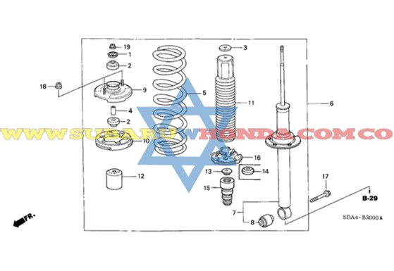 Amortiguador trasero Accord 2006