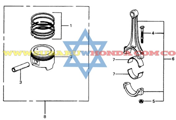 Anillos Honda Accord 1980