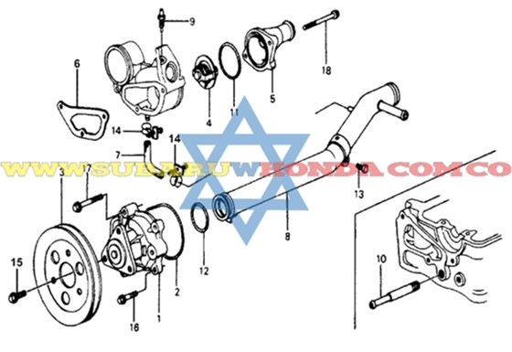 Base termostato pequeña Accord 1978