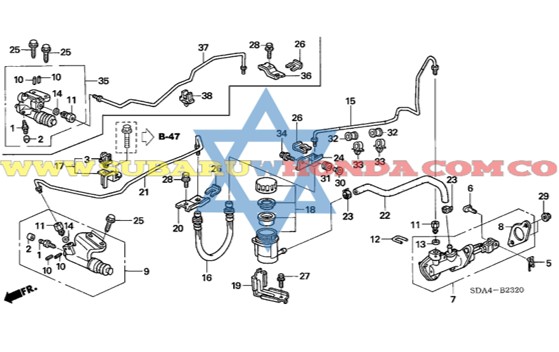 Bomba auxiliar clutch Accord 2007