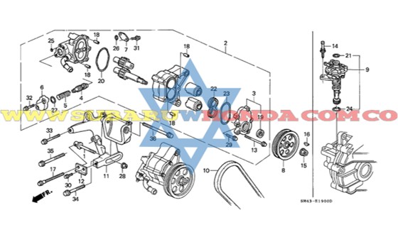 Bomba dirección Accord 1990