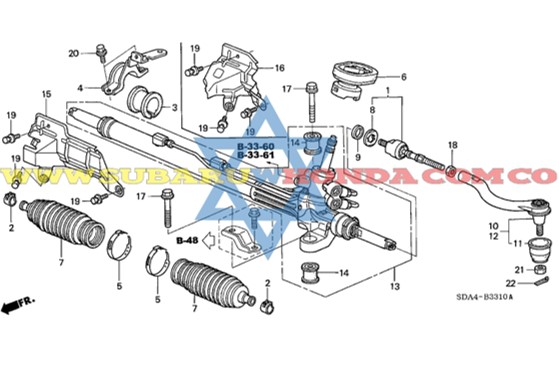 Brazo axial Accord 2004 catalogo