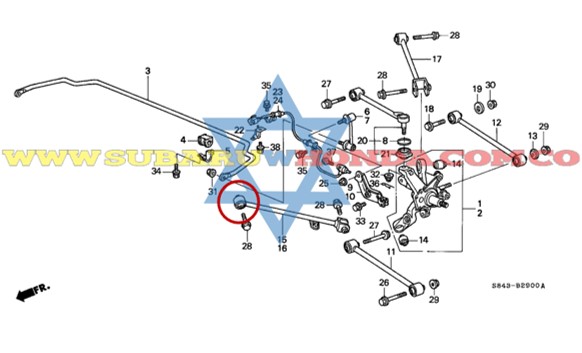 Buje templete tenedor Accord 2004