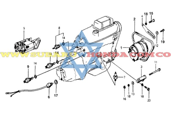 Correa alternador Accord 1981