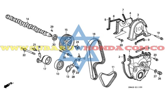Eje de levas Accord 1990