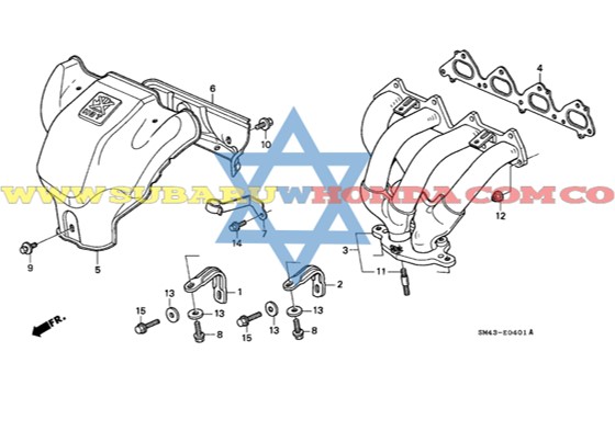 Empaque múltiple Accord 1990