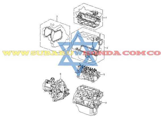 Empaquetadura motor Accord 1981