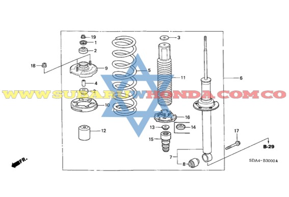 Espiral trasero Accord 2004
