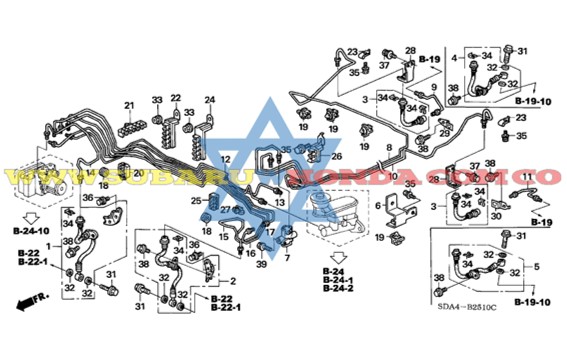 Manguera izquierda frenos Accord 2006