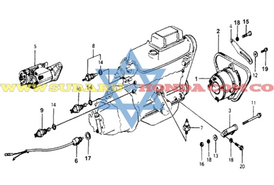 Motor arranque Accord 1981