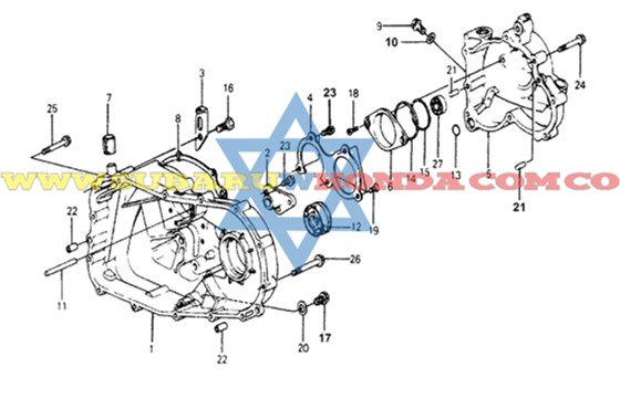 Retén bomba direccion hidraulica Accord 1977