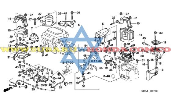 Soporte motor delantero inferior V6 Accord 2004