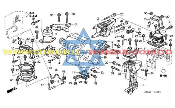 Soporte motor delantero inferior Aut Accord 2006