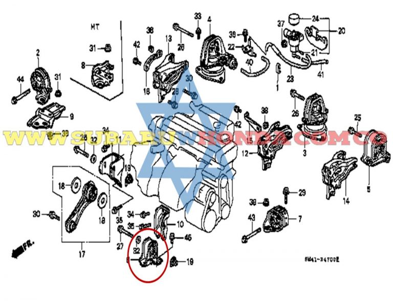 Soporte motor frontal Accord 1992 catalogo