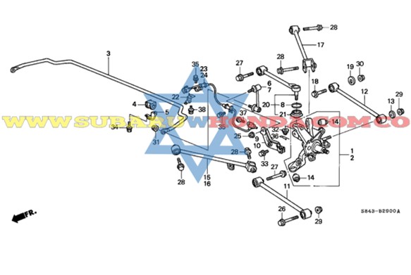 Templete rotula trasera Accord 2005