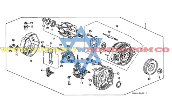 Alternador Honda Accord 1991