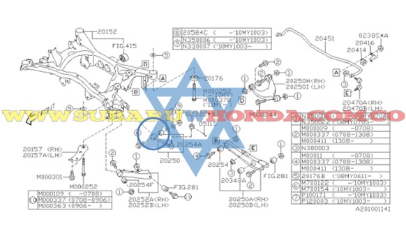 Buje rotula Tribeca 2008