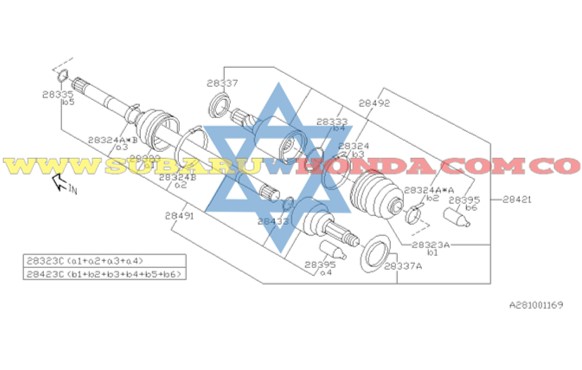 Eje trasero Tribeca 2008