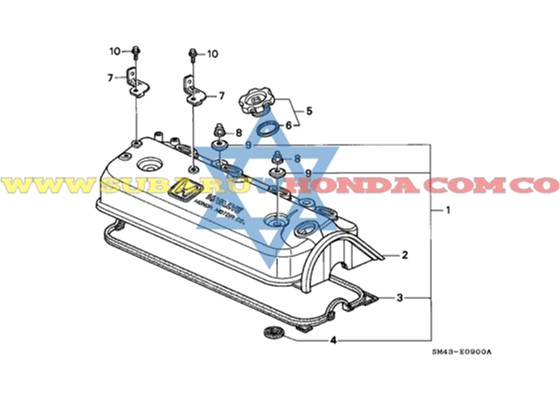 Empaque tapa válvulas Accord 1993