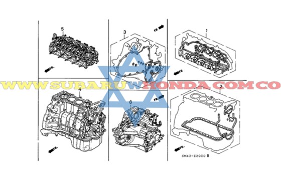 Empaquetadura motor Accord 1993
