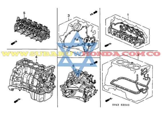 Empaquetadura motor Accord 1997