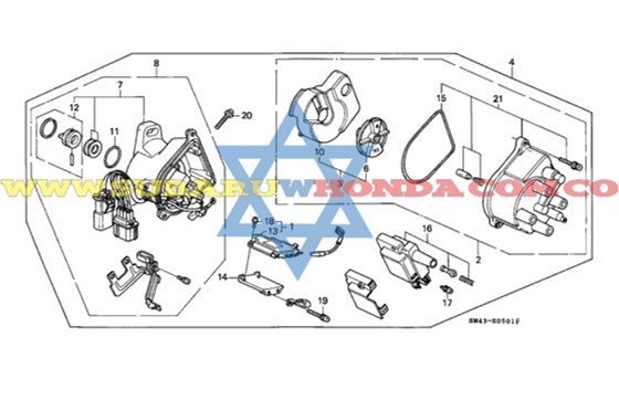 Modulo distribuidor Accord 1991