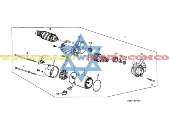 Motor arranque Accord 1991