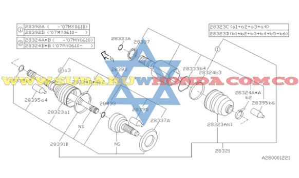 Semieje delantero Tribeca 2008