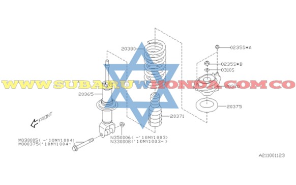 Soporte amortiguador Tribeca 2007